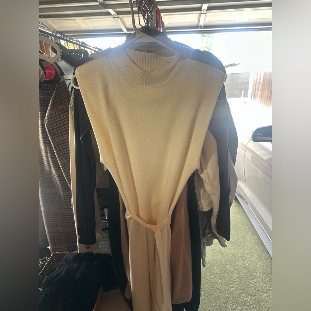 Le Lis Soft Cream Knitwear dress